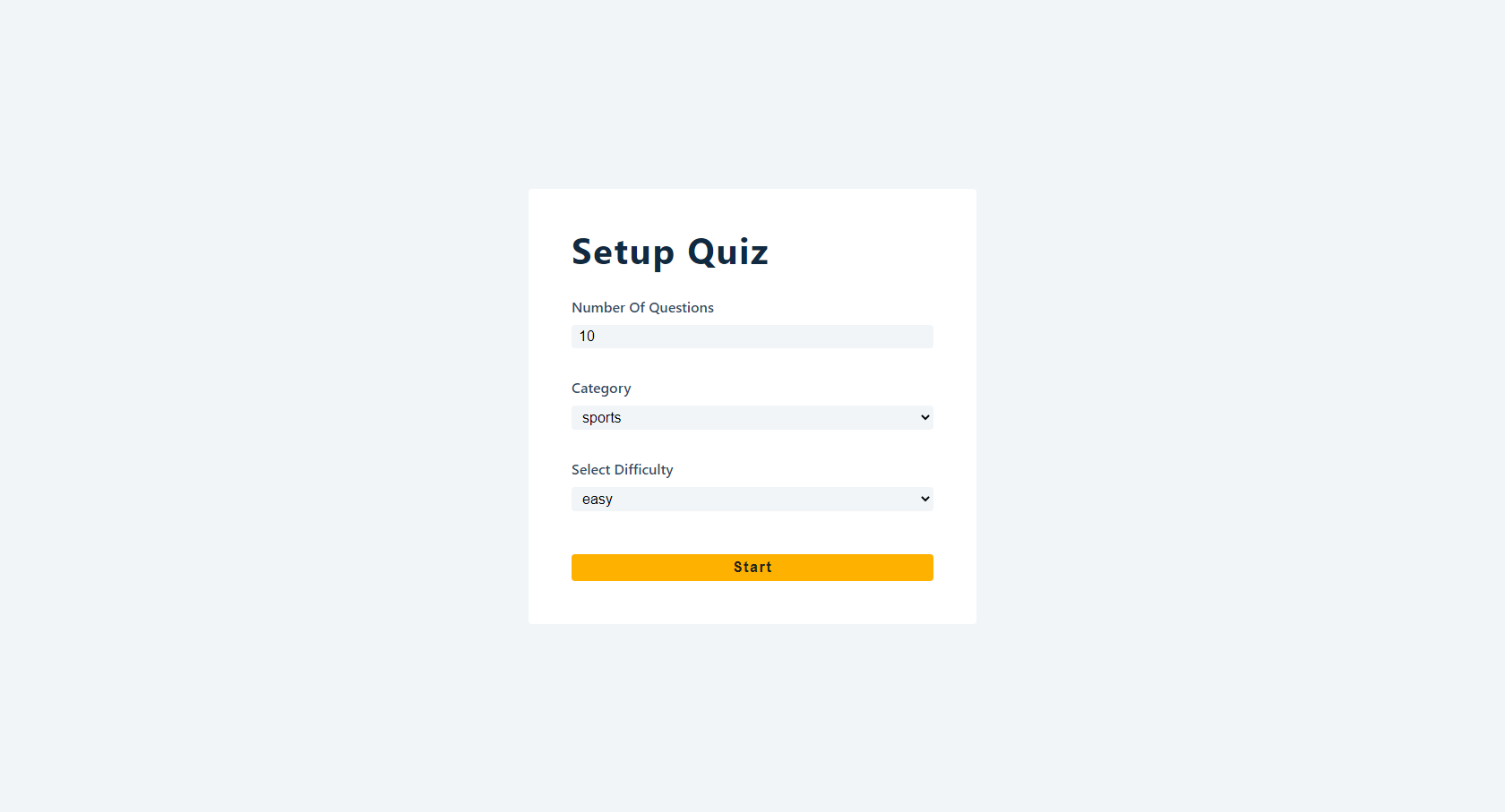 Quiz App using React JS